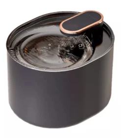 EcoPedz Automatische Design Drinkfontein Met Waterfilter – Antraciet