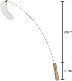 Premium Hangerset Voor Katten Met 4 Hangers. Met De Hand Gemaakt In Duitsland En Geleverd Met De Hand Gemaakt Van Natuurlijk Materiaal. Houten Handvat Met Lange, Stabiele Draad