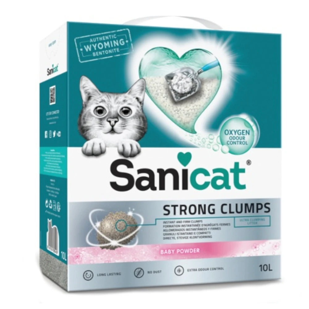 10L Strong Clumps Sanicat Kattenbakvulling Klonterend 1 10L Strong Clumps Sanicat Kattenbakvulling Klonterend