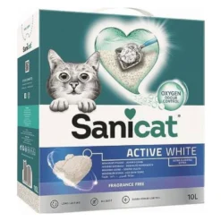 2 X 10 L Sanicat Active White Kattenbakvulling
