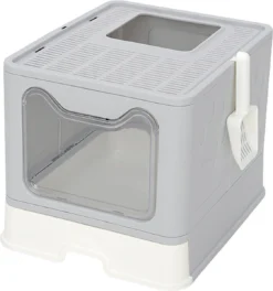 De Home Store – Kattenbak – Opvouwbaar – Uitschuifbaar – Katten – Anti Spatten – Deksel