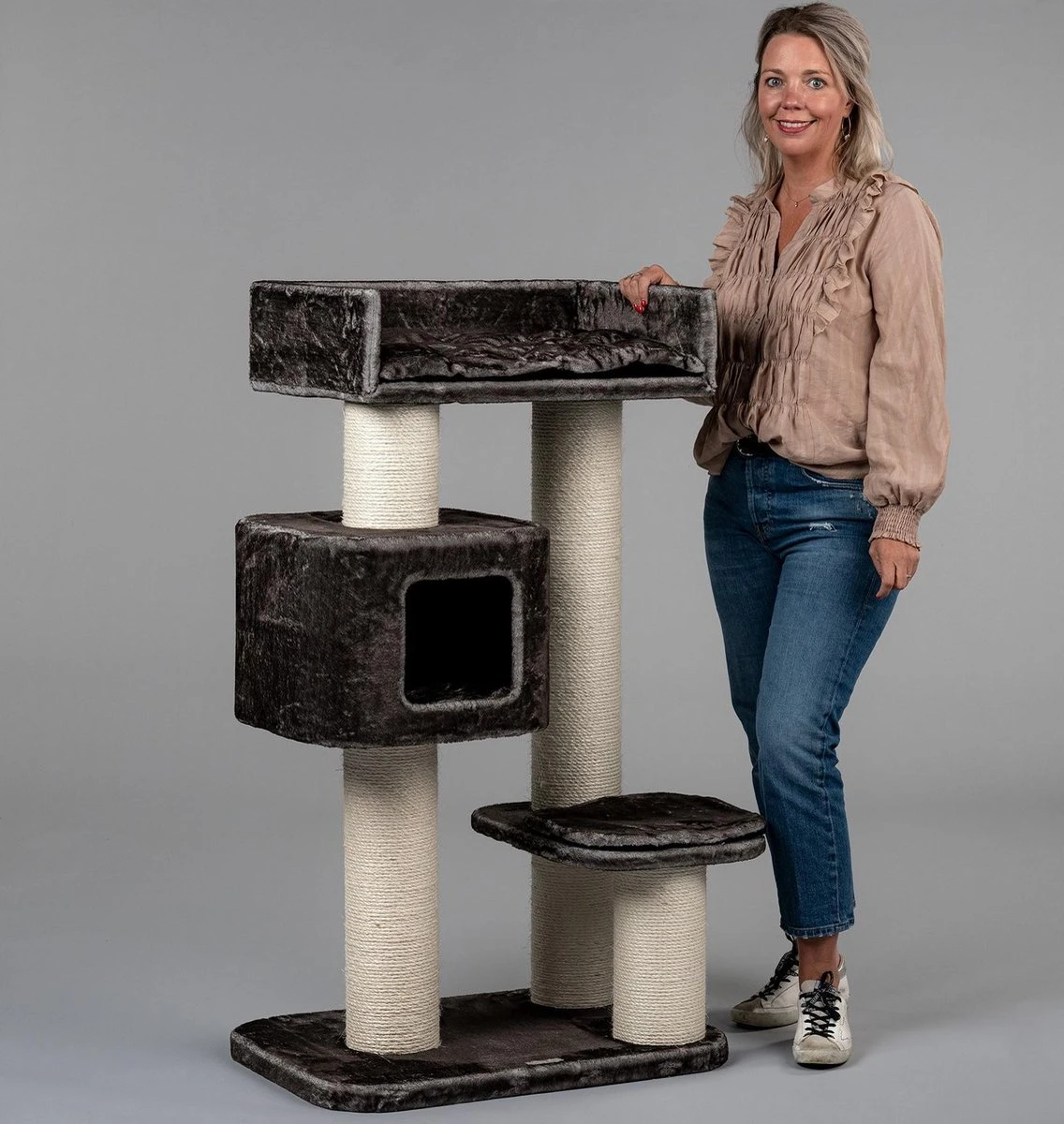 Krabpaal Voor Grote Katten Devon Rex Taupe Topkwaliteit Van RHRQuality 1 Krabpaal Voor Grote Katten Devon Rex Taupe Topkwaliteit Van RHRQuality