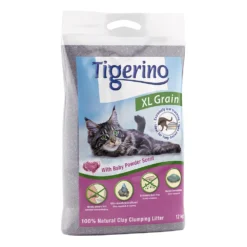 12 Kg Tigerino XL Grain Kattenbakvulling Met Babypoedergeur Kat