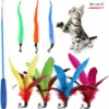 Kattenhengel – Set Van 8 – 1 Hengel En 7 Hangers – Interactief Speelgoed Voor Kat Of Kitten – Anti Slip Handvat