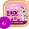 8x Edgard & Cooper Kitten Paté Kuipje Kip & Eend – Kattenvoer – 85g