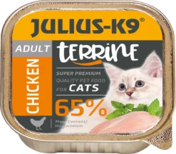 Julius K9 – Kattenvoer – Pate – Natvoer – Adult – Chicken – 10 X 100g