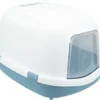 Trixie Kattenbak Primo Xxl Top Met Kap Blauw / Wit – 71X56X47 CM