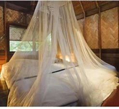 Tickless Klamboe 2 Persoons – Klamboe Baby – Klamboe XXL – 60 X 235 X 1000cm – Anti Muggennet – Extra Groot – Polyester – Inclusief Metalen Ring – Wit