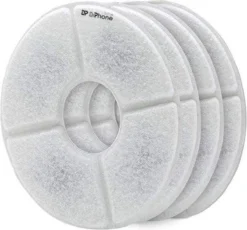DrPhone AluPet Filter – Drinkfontein Filters – Navulling Set: 4 Stuks – Voor Katten En Honden (3 Maanden)