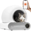 Purrlion® Zelfreinigende Kattenbak XXL – 65L – Elektrische – Zelfreinigend – Automatische – Electrische Katten Bak – Incl. App – Wit