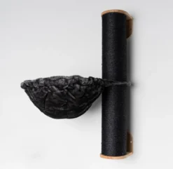 RHRQuality Wandmeubel Wandmontage Klimmuur Kat 84 X 15cm Sisalpaal XXL Met Hangmat 45cm Blackline Donkergrijs Wand Muur Krabpaal Katten Muurbevestiging