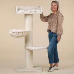 Krabpaal Voor Grote Katten Royalty De Luxe Crème Beige Van RHRQuality