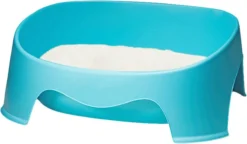 Kattenbak Half Gesloten Open Top Huisdier Schoonmaakproducten Kattenbak Top Entry Huis Voor Katten – Blauw + Kattenbakschep