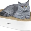 Cat Scratcher, 63x 35 X 10cm Ovale Golfkartonnen Kladblok, Ronde Cat Scratching Lounge Bed Sofa, Cat Scratcher Bowl Met Organic Catnip (Home Clean Design Met Scratcher Box)