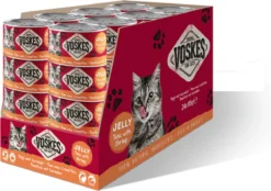 Voskes Kattenvoer Nat Tonijn Met Garnalen – 24x 85gr – Voordeelverpakking