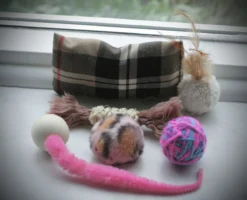 HANDGEMAAKTE Catnip Zakken Met Speelgoed SET (6 Stuks) – Kattenspeeltjes Met Catnip Kattenkruid – Kattenspeelgoed – Speelgoed Voor Katten Met Catnip- Kat Speeltje Catnip- Kitten Speeltjes