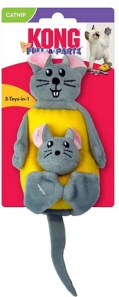 KONG Pull-A-Partz Cheezy Speelgoed Voor Katten – Kattenspeelgoed – Kattenspeeltjes