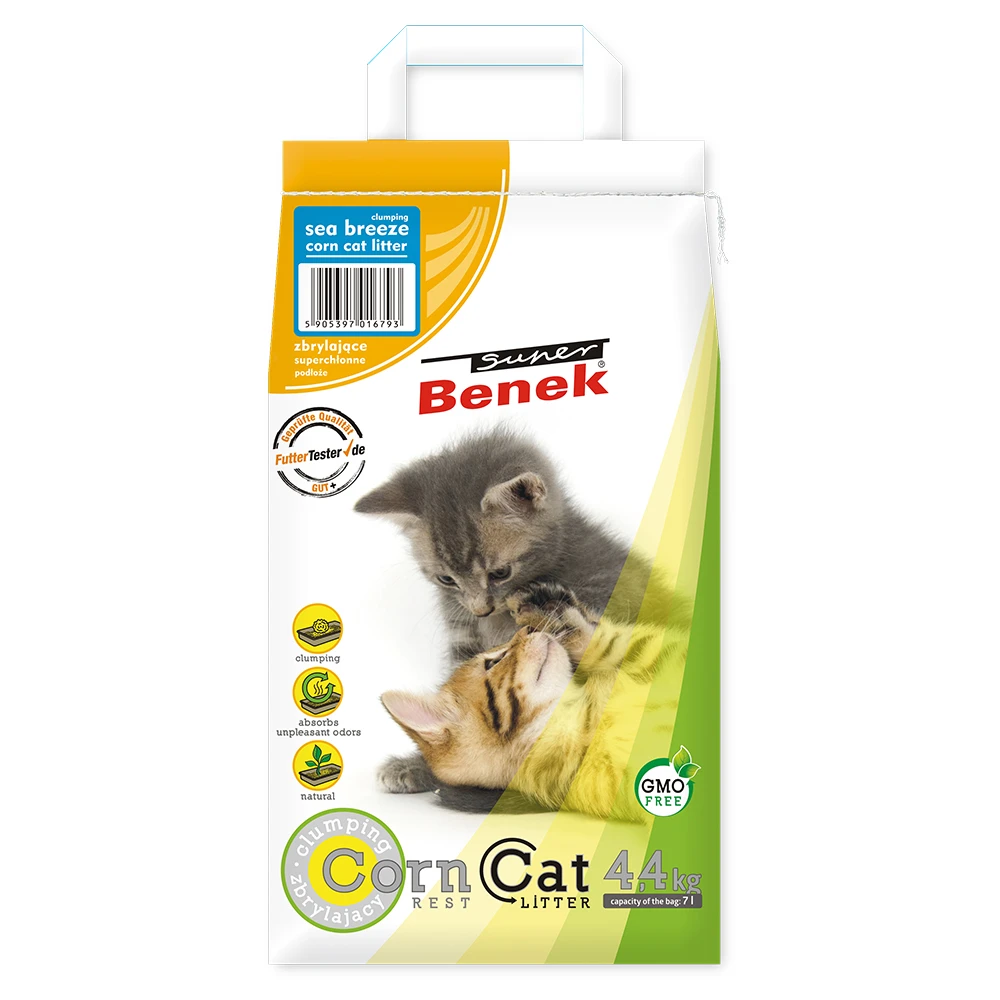 3 X 7 L (ca. 13,2 Kg) Super Benek Corn Cat Zeebries – Kattenbakvulling- Voordeelpakket 1 3 X 7 L (ca. 13,2 Kg) Super Benek Corn Cat Zeebries – Kattenbakvulling- Voordeelpakket