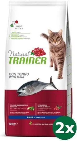 Natural Trainer Cat Adult Tuna Kattenvoer 2x 10 Kg