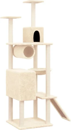 La Dolce Vita – Kattenmeubel Met Sisal Krabpalen 168 Cm Crèmekleurig