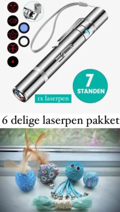 Laserpen Met 7 Verschillende Standen + Speelgoed Set / Laserpen / Laserpointer / Laserpen Kat