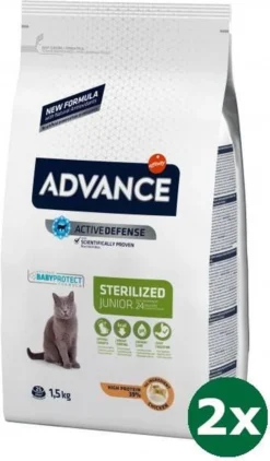 Advance Cat Junior Sterilized Kattenvoer 2x 1,5 Kg