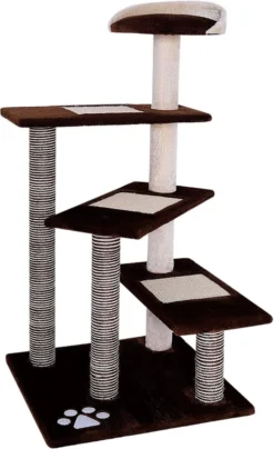 Krabpaal, Klimboom, Kattenkrabpaal, Hoogte 100 Cm, Bruin/beige