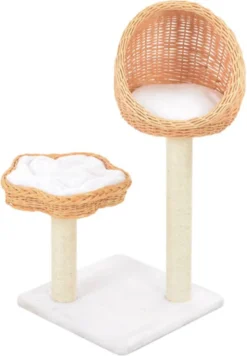 VidaXL Kattenkrabpaal Met Sisal Krabpaal Natuurlijk Wilgenhout