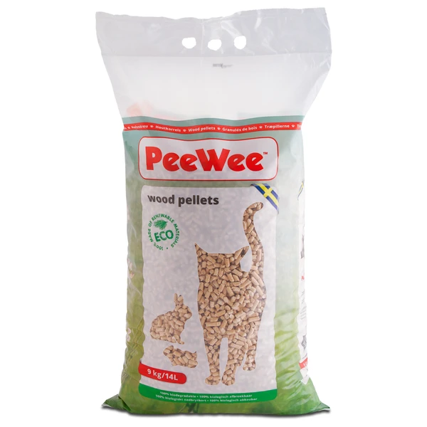 Peewee Houtkorrels – Kattenbakvulling – 9 Kg 1 Peewee Houtkorrels – Kattenbakvulling – 9 Kg