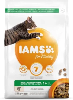 IAMS Adult Zalm Kattenvoer 1,5 Kg – Merken
