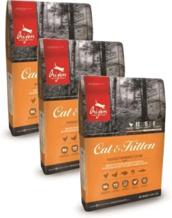 Orijen Whole Prey Cat & Kitten Kip&Kalkoen – Kattenvoer – 3 X 1.8 Kg