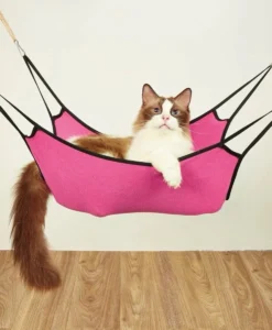 Kattenhangmat – Hangende Mat – Roze – Fleece – Hangmat Voor Huisdieren – 50 X 40 Cm – Katten