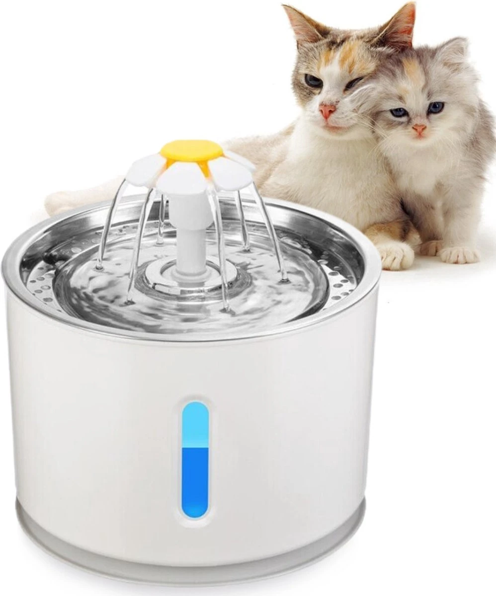 Arvona Drinkfontein – Drinkfontein Voor Katten En Honden – Led Verlichting – Waterfontein Incl. 5 Gratis Filters – 2.4L – 3 Standen 1 Arvona Drinkfontein – Drinkfontein Voor Katten En Honden – Led Verlichting – Waterfontein Incl. 5 Gratis Filters – 2.4L – 3 Standen