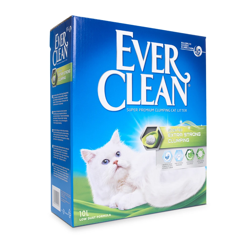 10l Ever Clean® Extra Strong Kattenbakvulling Frisse Geur Kat 1 10l Ever Clean® Extra Strong Kattenbakvulling Frisse Geur Kat