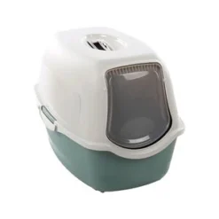 Flamingo Kattenbak Lexie – Groen / Wit